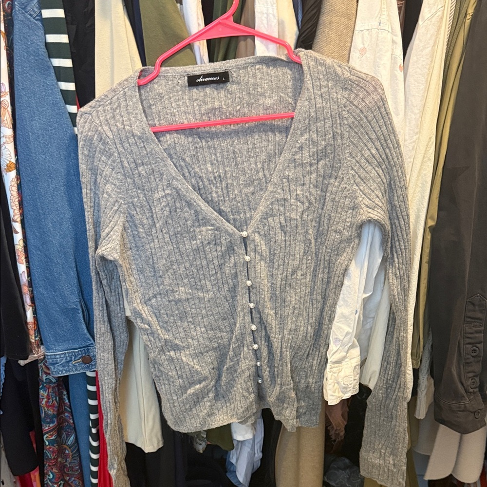 Chic Gray Women's Cardigan by [Brand]